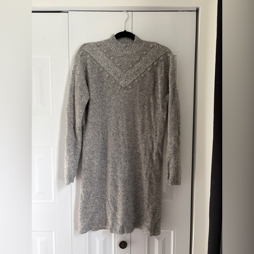 LOFT Heather Gray Sweater Dress